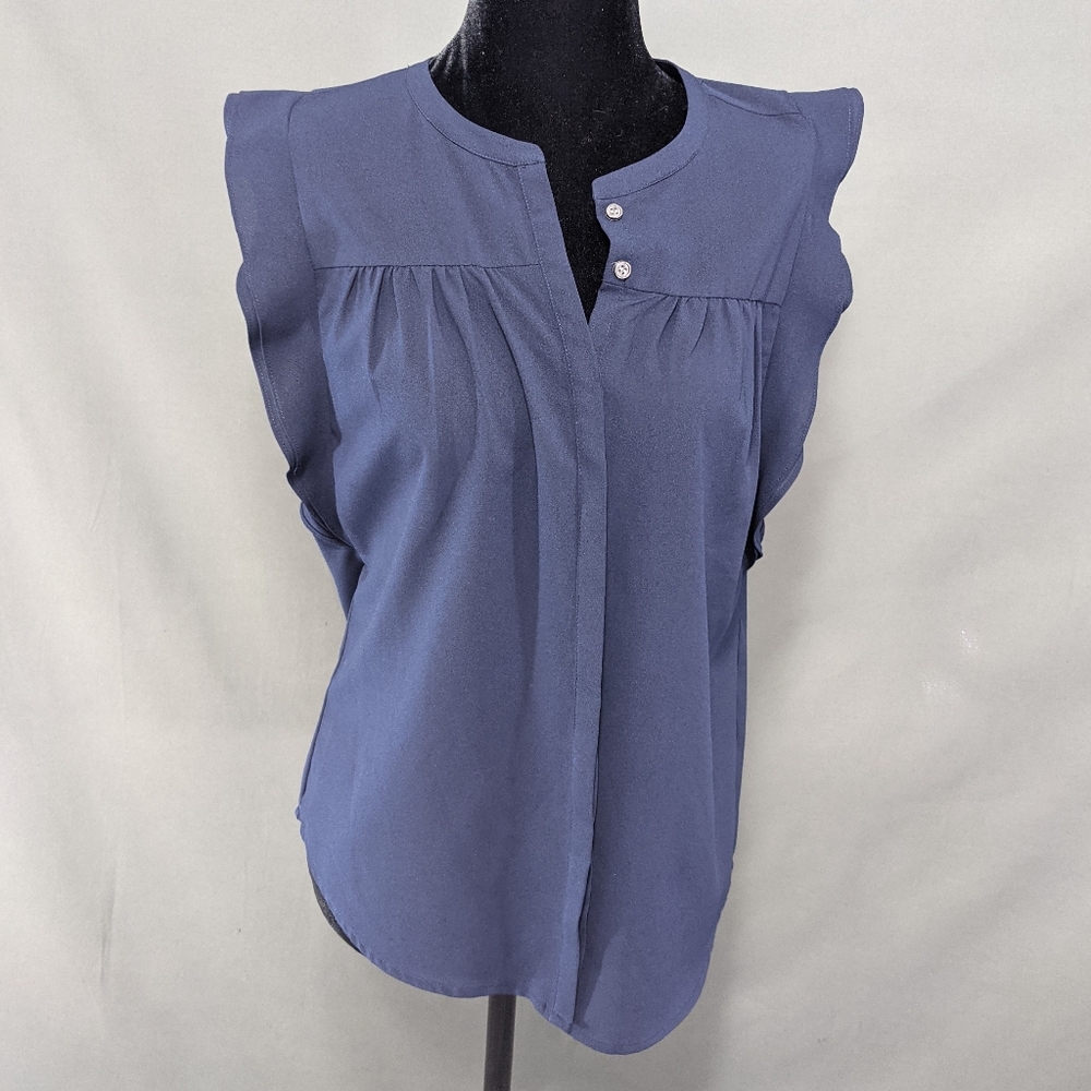 J.Crew Sleeveless Ruffled Top